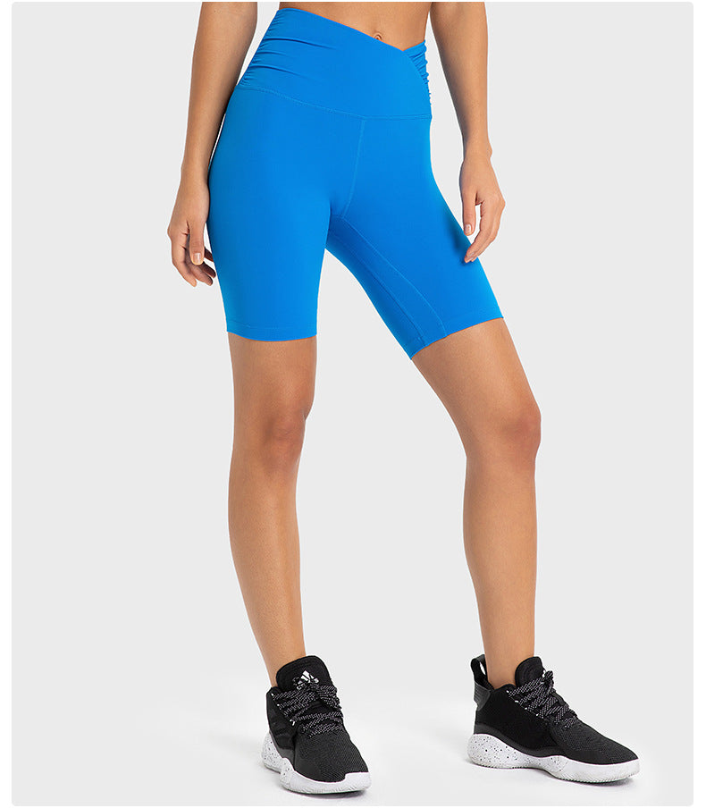 Mid-Length Shorts With Crossover Waist