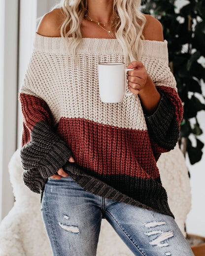 Off Shoulder Oversized Sweater