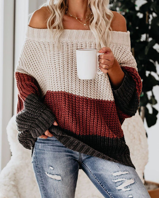 Off Shoulder Oversized Sweater