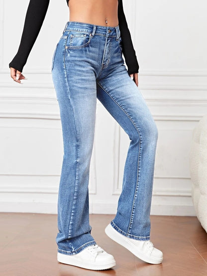 Stretchy Casual Flare Jeans