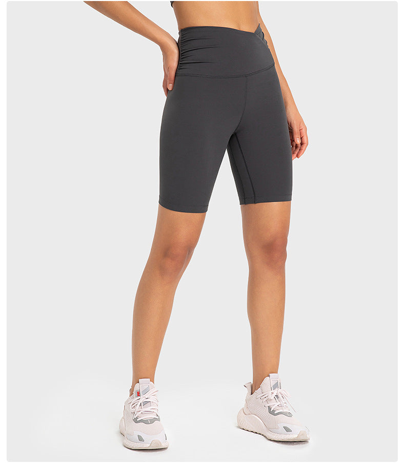 Mid-Length Shorts With Crossover Waist