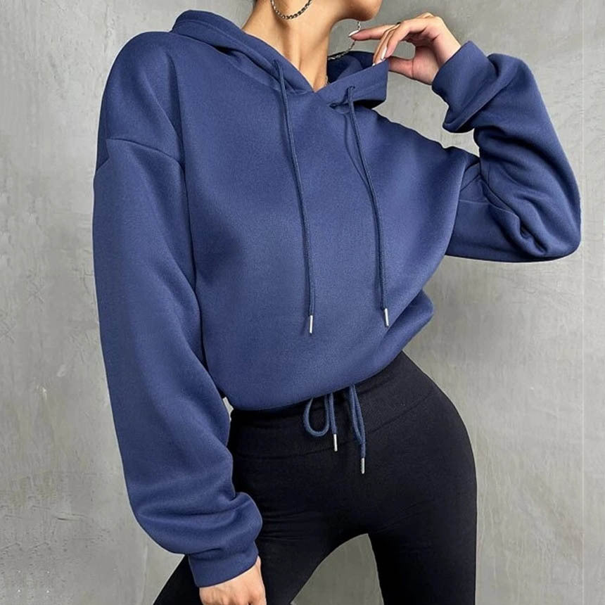 Casual Drawstring Sweatshirt