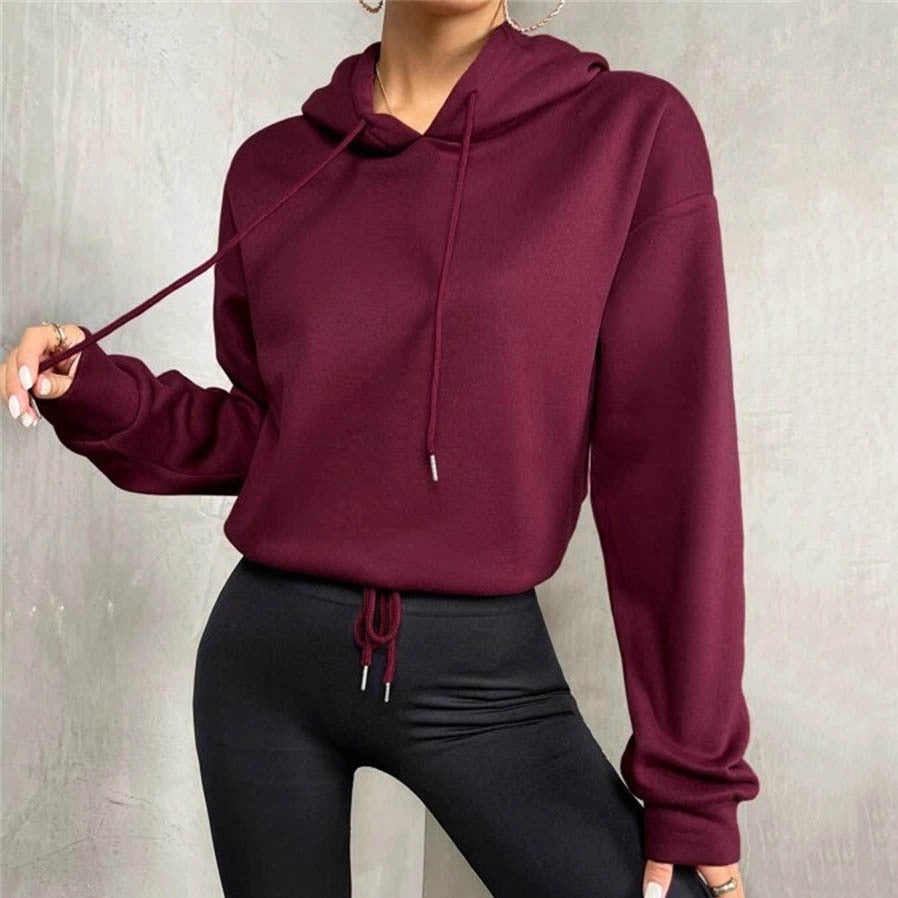 Casual Drawstring Sweatshirt