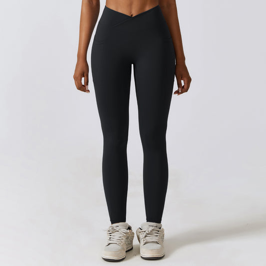 Crossover High waisted Slim Dream Leggings With Pockets