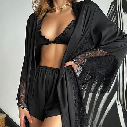 Three Piece Lounge Set With Robe