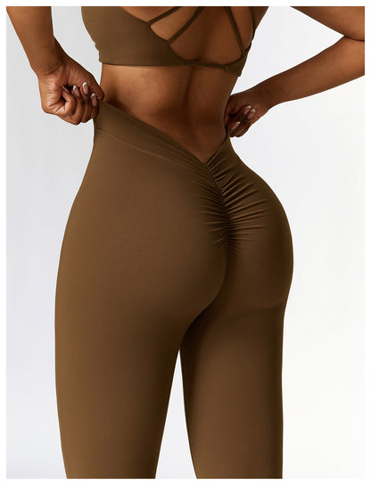 Ruched High Waisted Flare Dream Leggings