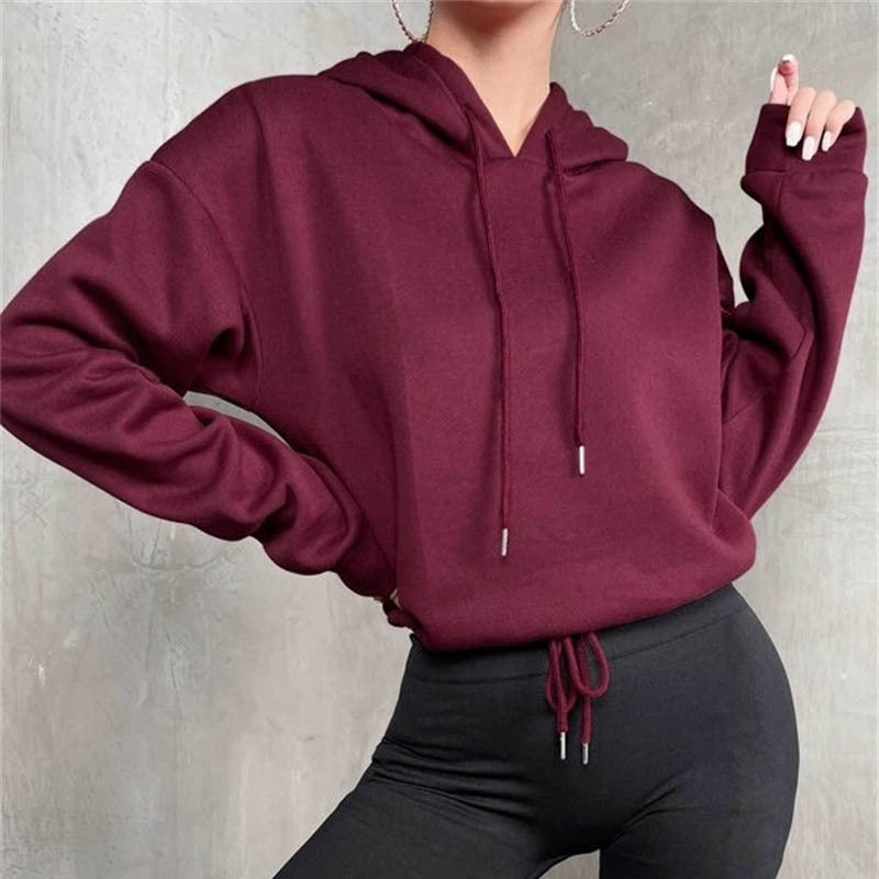 Casual Drawstring Sweatshirt