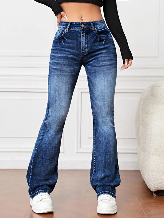 Stretchy Casual Flare Jeans