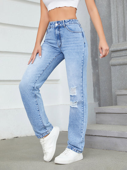 Light Wash Casual Mom Jeans