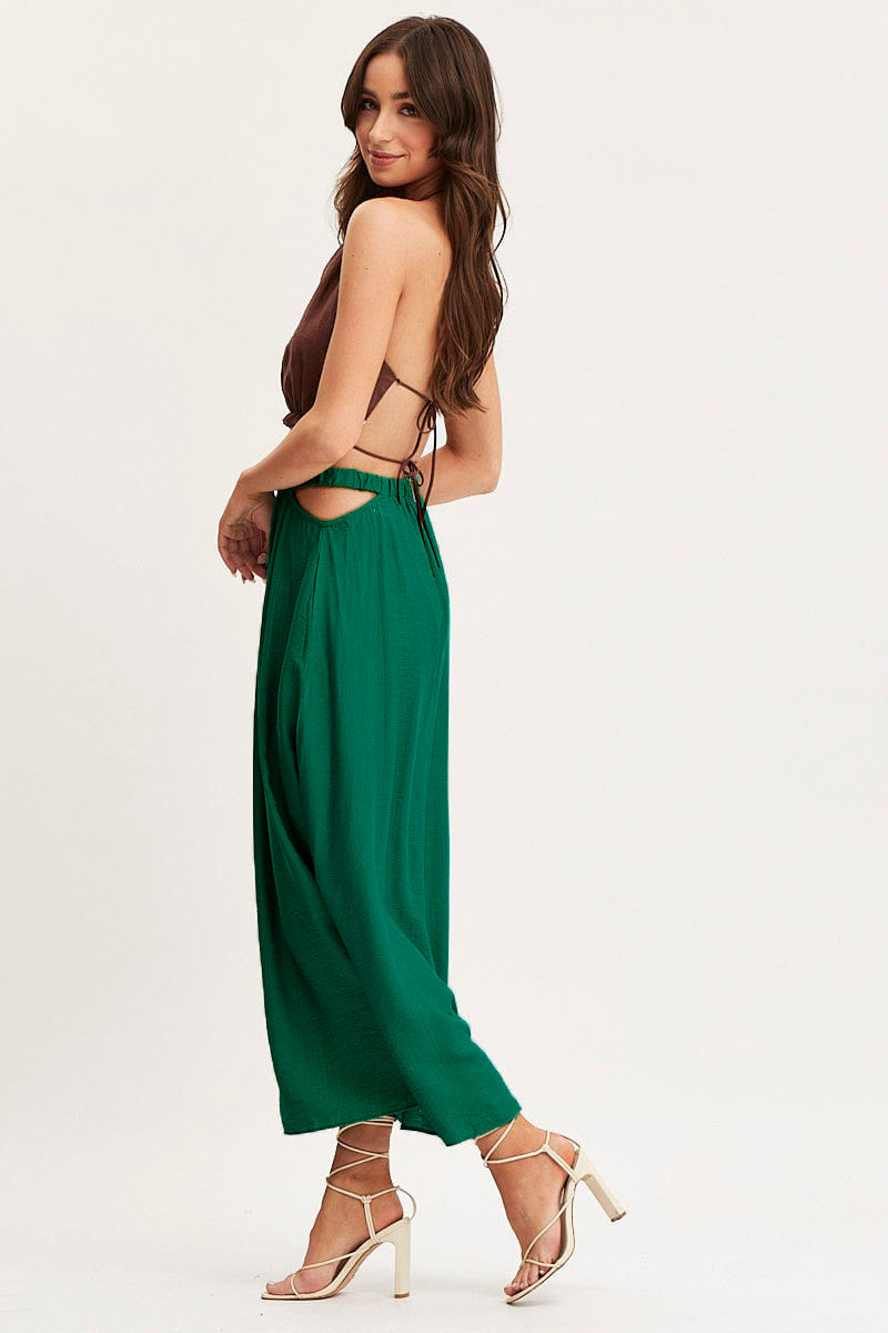 Long High Waisted Skirt With Side Cutouts