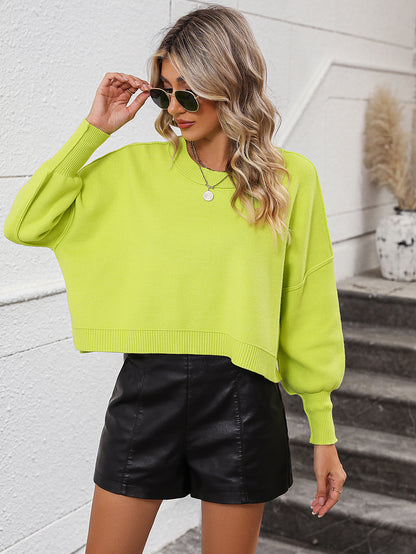 Cropped Long Sleeve Pullover