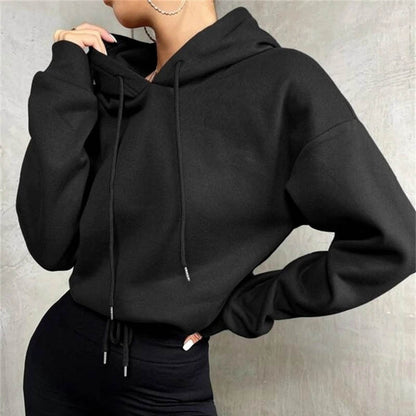 Casual Drawstring Sweatshirt