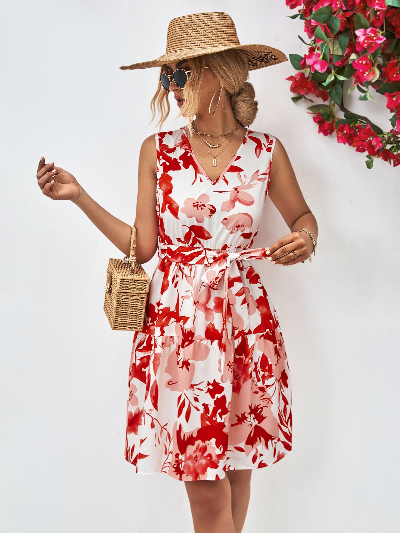 Floral Printed Flowy Summer Dress