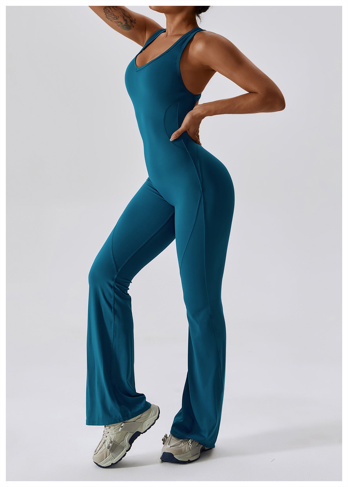 Flattering Flare Halter Jumpsuit