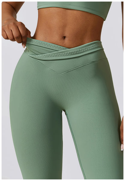 Flare High Waisted Crossover Dream Leggings