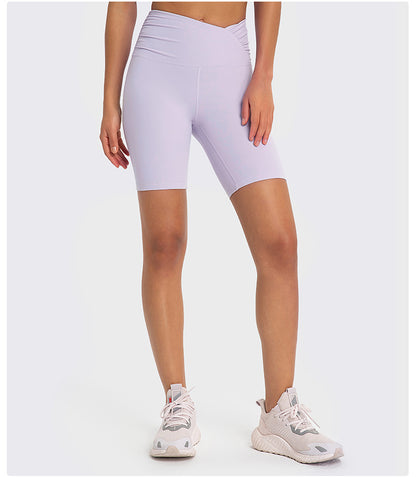 Mid-Length Shorts With Crossover Waist