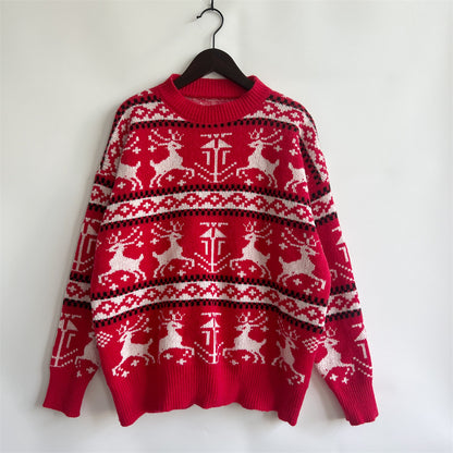 Christmas Reindeer Printed Sweater