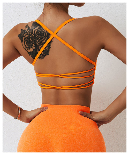 Quick Dry Criss Cross Back Sports Bra