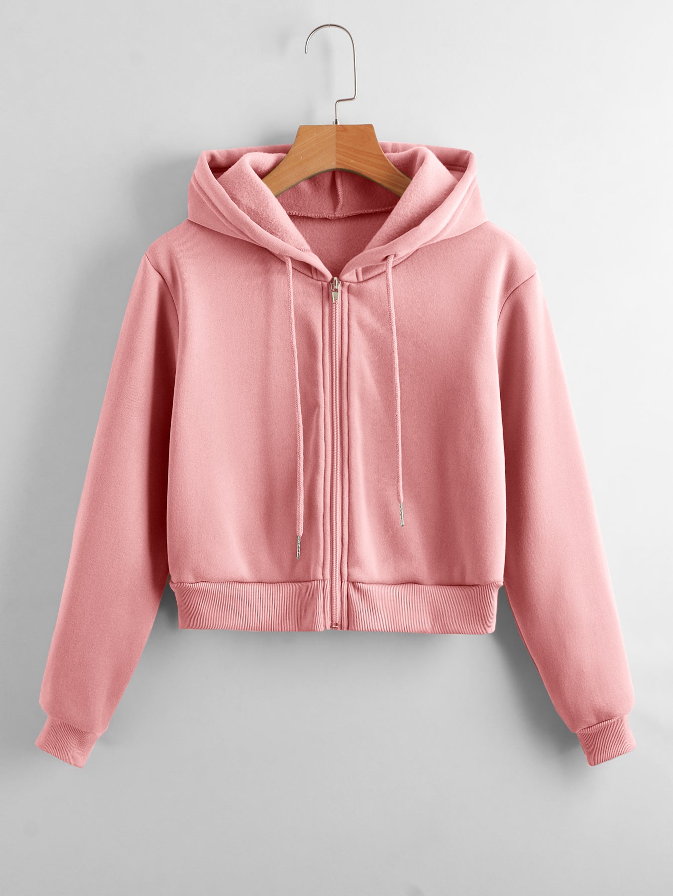 Casual Cropped Hooded Jacket