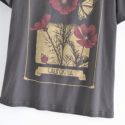 Casual Printed Short Sleeve Tee