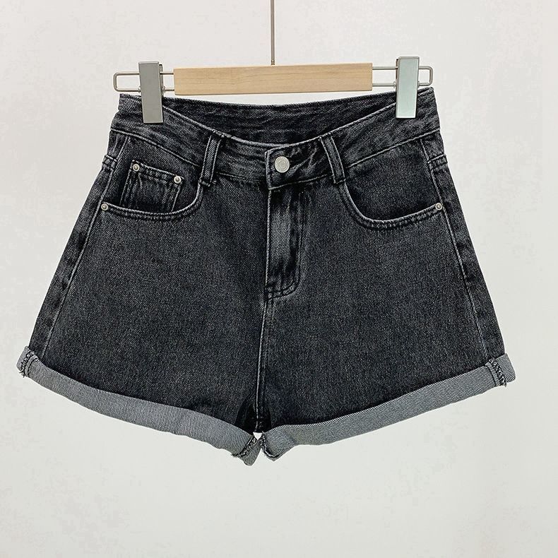 Denim Vintage Basic High Waist Shorts