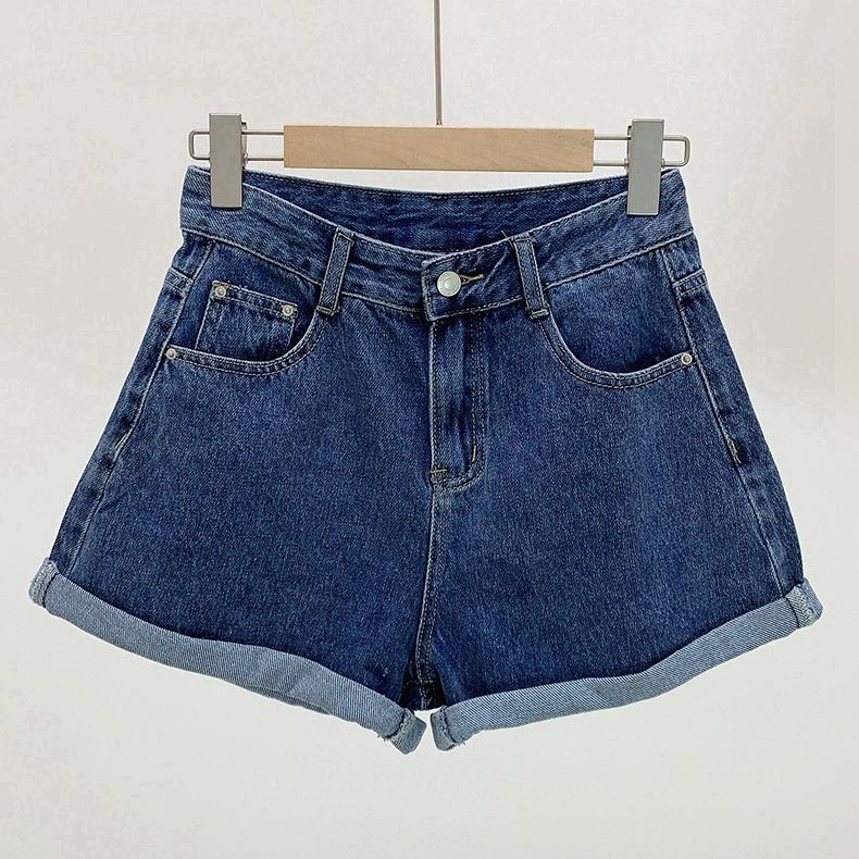 Denim Vintage Basic High Waist Shorts