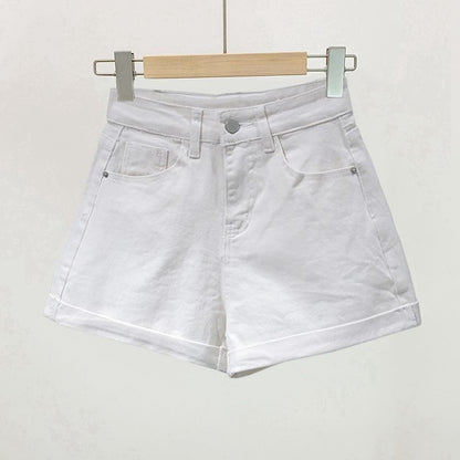 Denim Vintage Basic High Waist Shorts