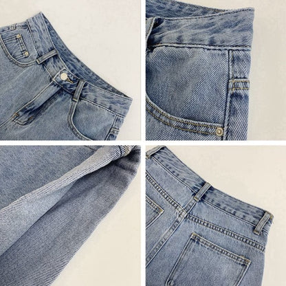 Denim Vintage Basic High Waist Shorts