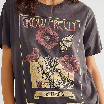 Casual Printed Short Sleeve Tee