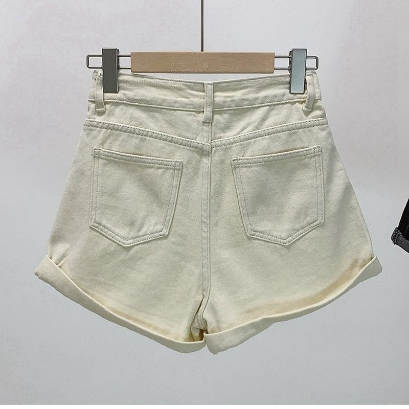 Denim Vintage Basic High Waist Shorts