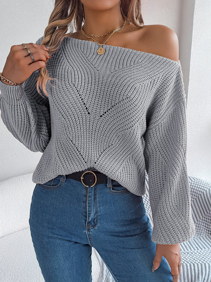 Casual Off Shoulder Sweater