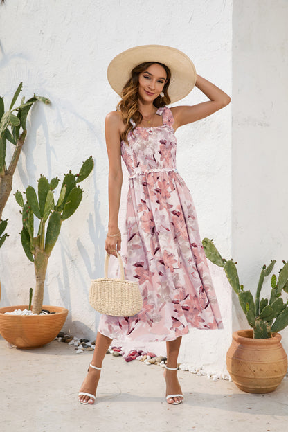 Casual Floral Printed Summer Dress