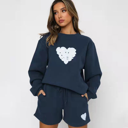 Love Yourself Printed Set With Pullover & Shorts