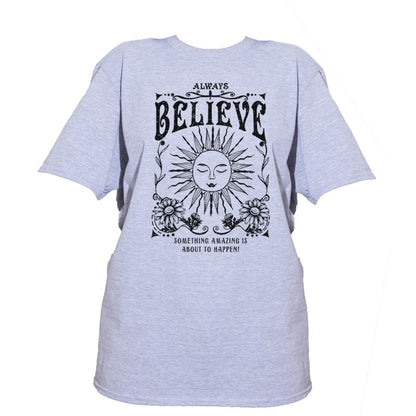 Always Believe Printed Oversized T-Shirt