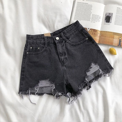 Casual High Rise Denim Shorts