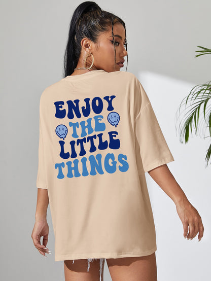 Enjoy The Little Things Letter Print Tee