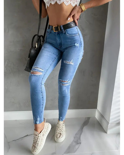 Ripped Slim Fit Skinny Jeans