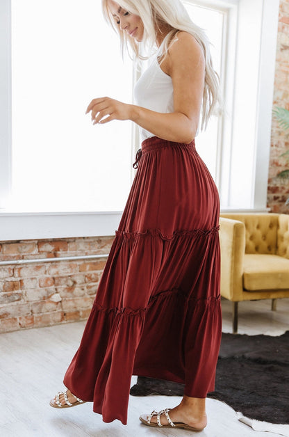 Casual Long Skirt With Elastic Waist