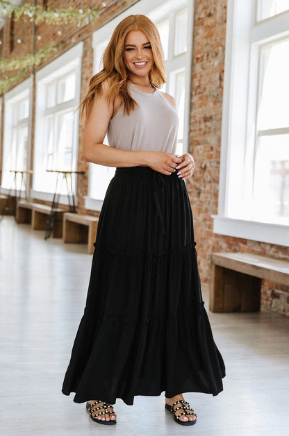 Casual Long Skirt With Elastic Waist