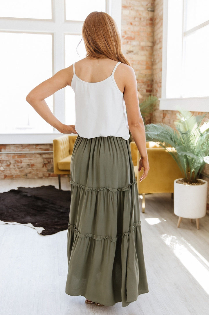 Casual Long Skirt With Elastic Waist