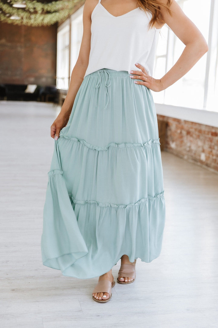 Casual Long Skirt With Elastic Waist