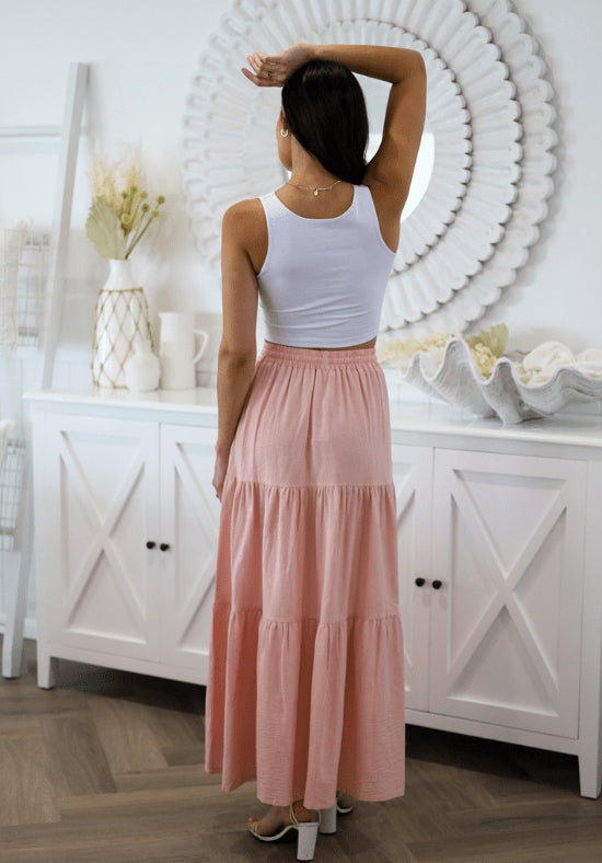 Elegant Long Skirt With Button Detailing