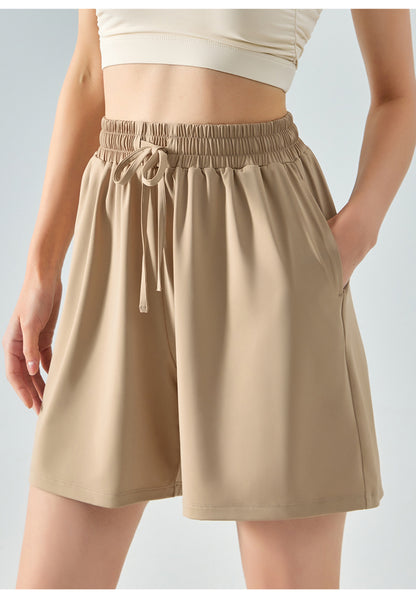 Loose Mid Length Drawstring Shorts