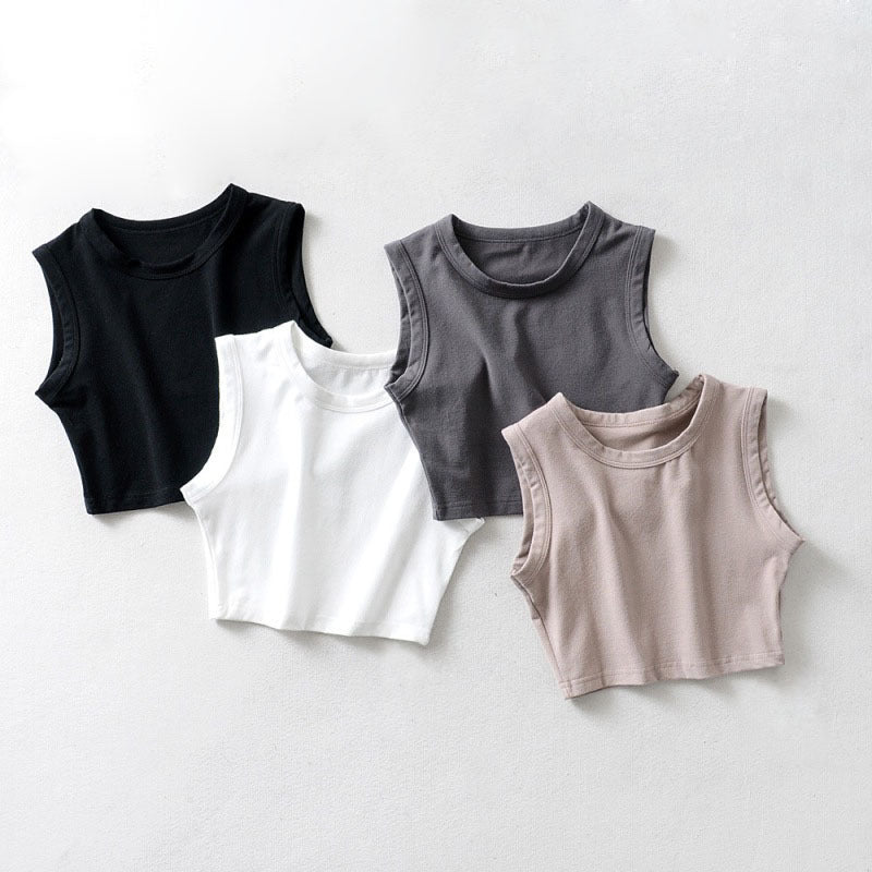 Basic Cotton Cropped Tank Top