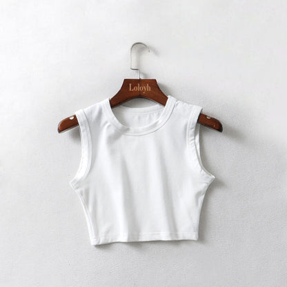 Basic Cotton Cropped Tank Top