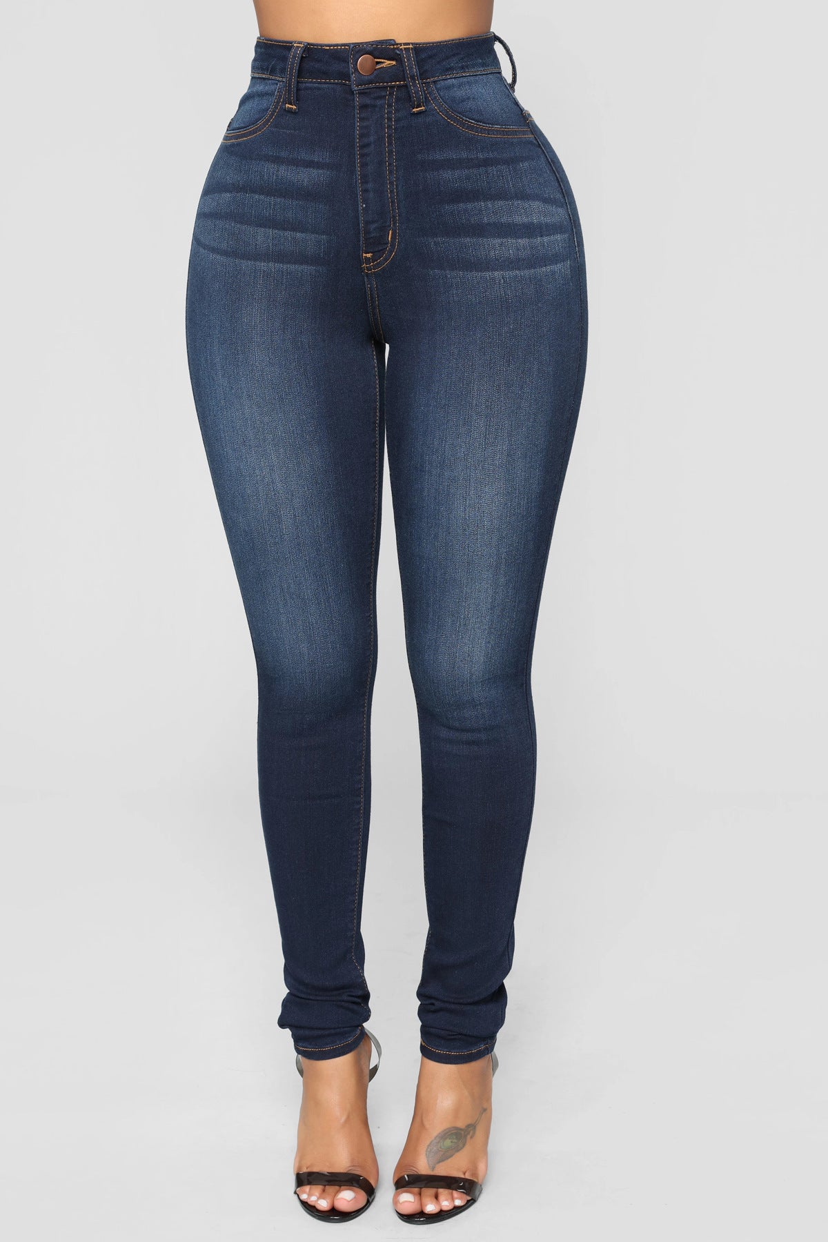 Basic High Waist Stretch Skinny Jeans