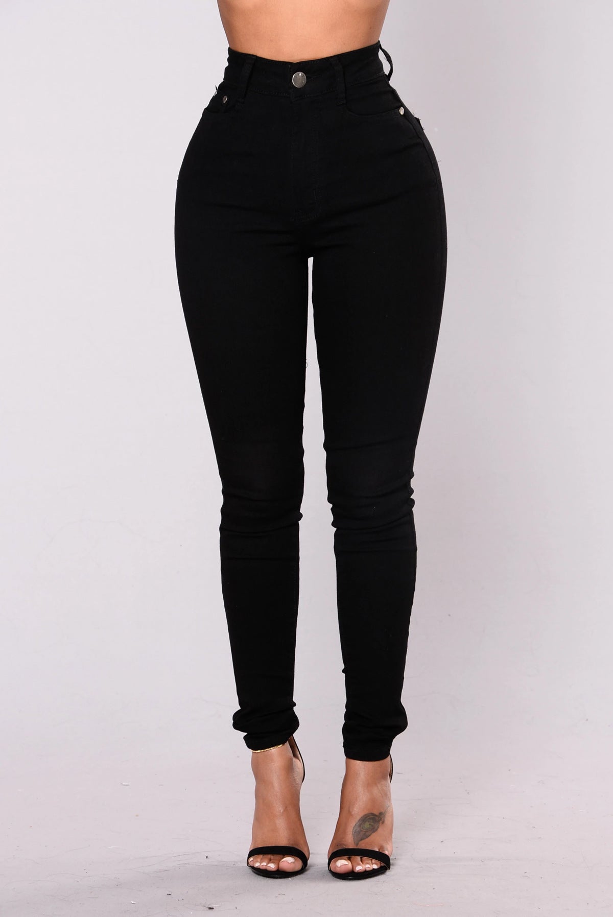 Basic High Waist Stretch Skinny Jeans