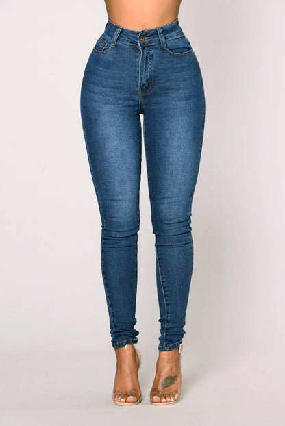 Basic High Waist Stretch Skinny Jeans