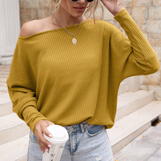 Off Shoulder Long Loose Sleeve Top