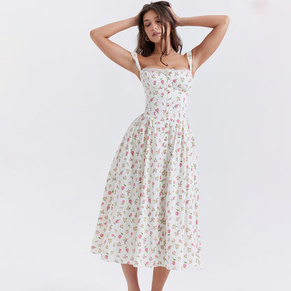 Floral Printed Long Casual Dress